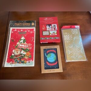 Holiday Cards And Party Bags. Card Boxes Were Opened.